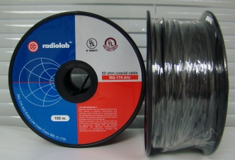 RG-174 A/U PVC (black) кабель roll 100m
